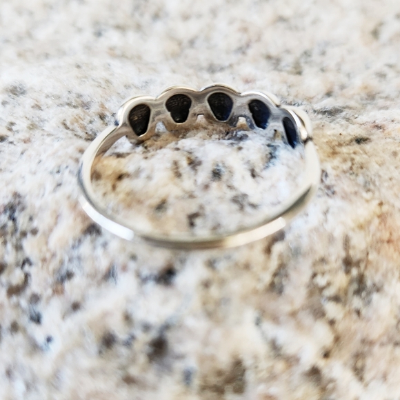 Sterling Silver 925 Gothic Skull Band Stackable Ring Size - Picture 5 of 10